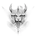 line work, greek, realism, balance tattoo design idea