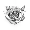 Roses, stopped clock, broken heart tattoo design idea