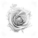 clock, roses, clouds,  tattoo design idea