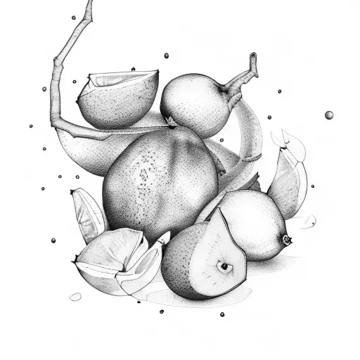 mango minimalist  tattoo design idea