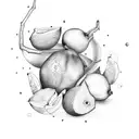 mango minimalist  tattoo design idea