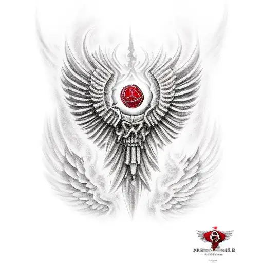 blood angel tattoo design idea
