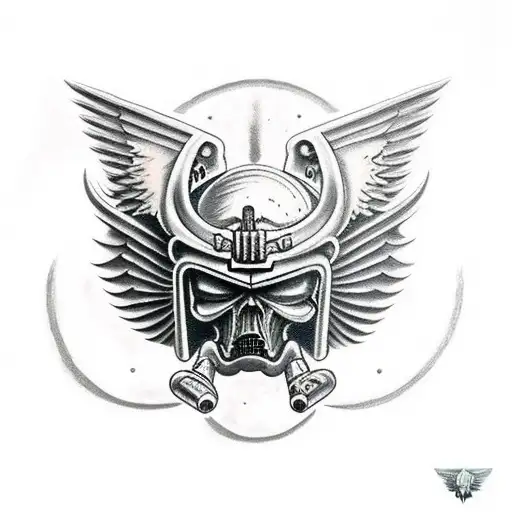 blood angels space marine tattoo design idea