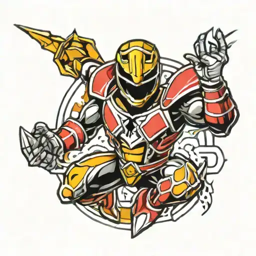 power ranger tattoo design idea