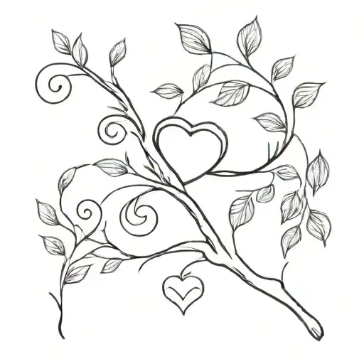 matching tattoo that represents strugle, love and growth tattoo design idea