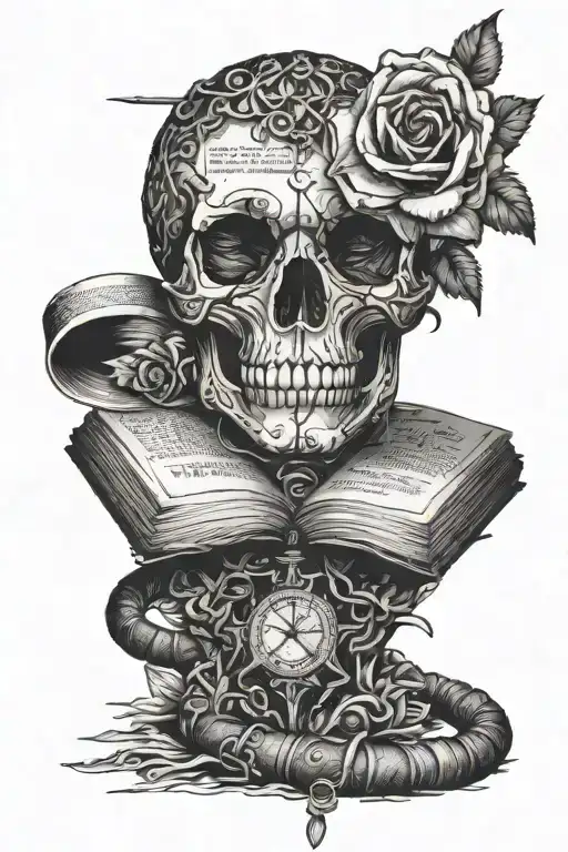 Incorporate literary quotes in a blackwork tattoo design inspired by BDSM themes tattoo design idea