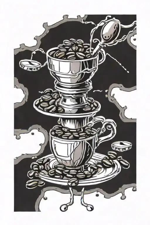 Combine BDSM elements with coffee beans in a unique tattoo design tattoo design idea