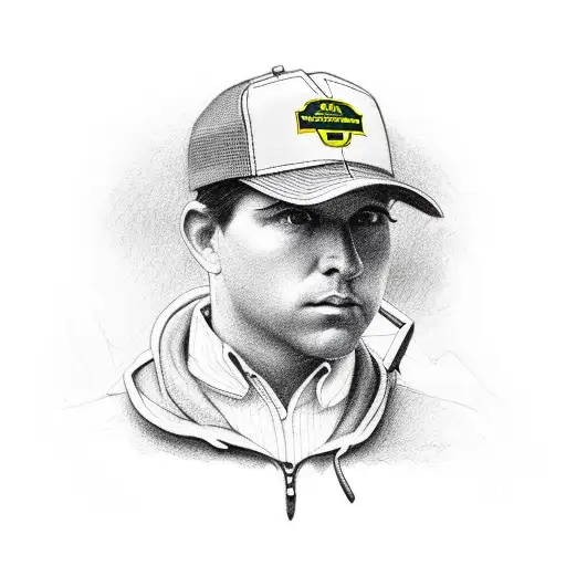 western meadowlark wearing overalls and a john deere hat tattoo design idea