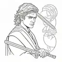 Anakin Skywalker lightsaber tattoo design idea