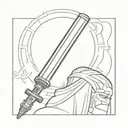 Anakin Skywalker lightsaber tattoo design idea