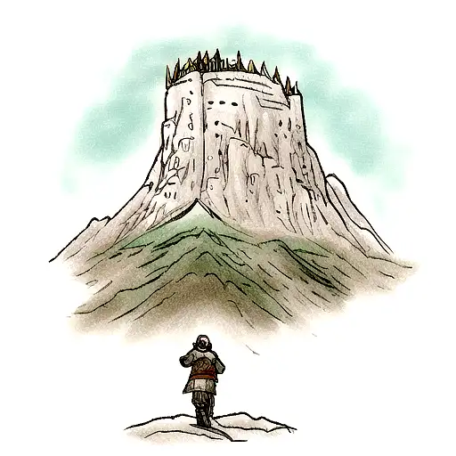 dad son mountain lord of ring tattoo design idea