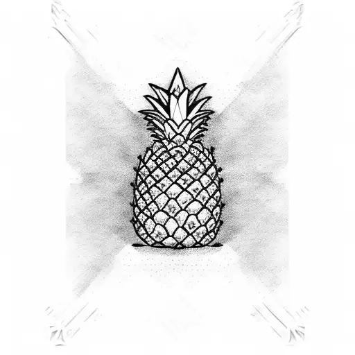 Pineapple tattoo design idea
