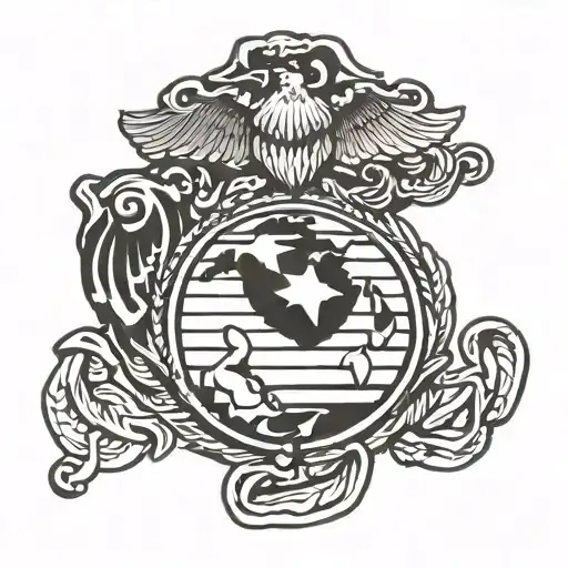 USMC emblem tattoo design idea