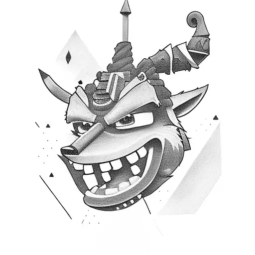 Crash Bandicoot tattoo design idea
