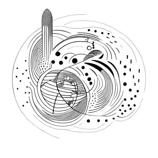 Abstract design inspired by a famous philosopher's quote tattoo design idea