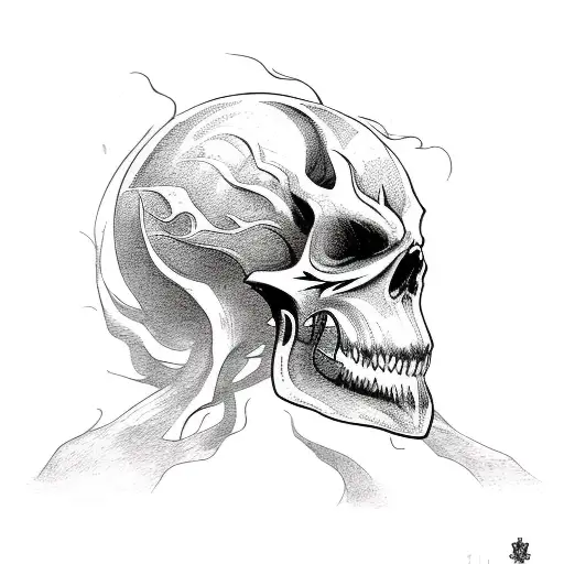 ghost rider tattoo design idea