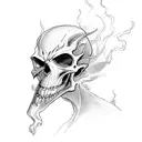 ghost rider tattoo design idea