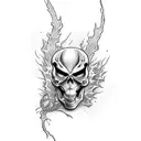ghost rider tattoo design idea