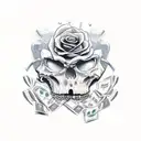 money over everything  tattoo design idea