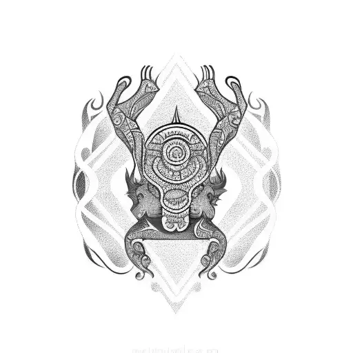 forearm tattoo including indonesian design with hints of New Zealand tattoo design idea