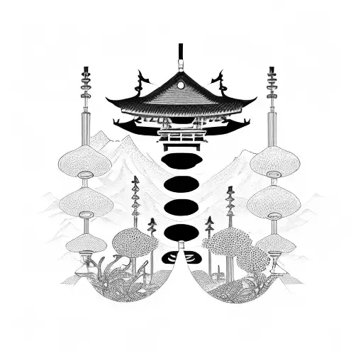 japanese torii tattoo design idea