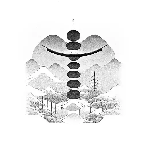 japanese torii tattoo design idea