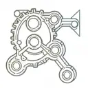 gear shift pattern tattoo design idea