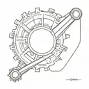 gear shift pattern tattoo design idea