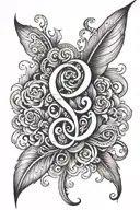 cursive L J K tattoo design idea