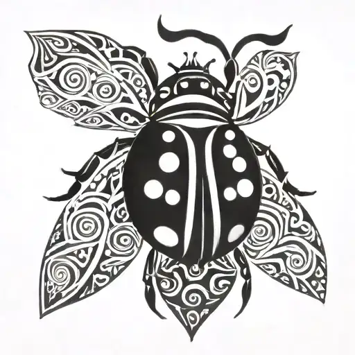 ladybug tattoo design idea