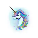 fancy unicorn tattoo design idea