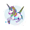fancy unicorn tattoo design idea