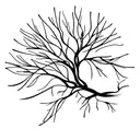 willow tree with hanginv star from its branch tattoo design idea