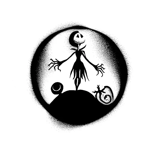 nightmare before christmas jack tattoo design idea