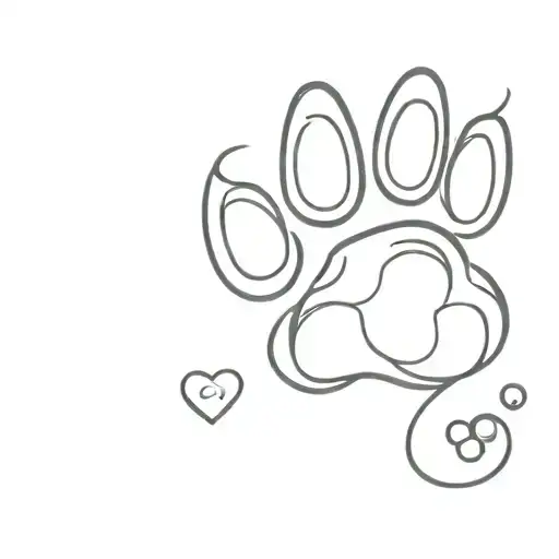 cute angel cat paw print 1-6-2024 tattoo design idea