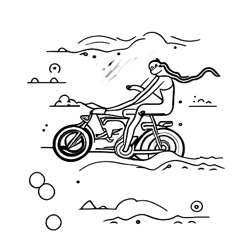 swim bike run tattoo design idea