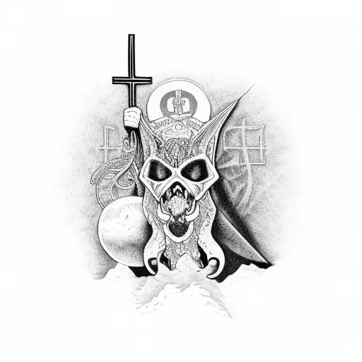I can do all things through christ with a cross tattoo design idea