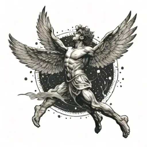 Icarus and Daedalus tattoo design idea