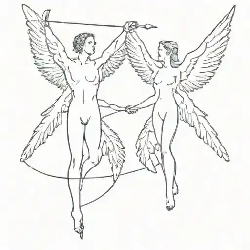 Icarus and Daedalus tattoo design idea
