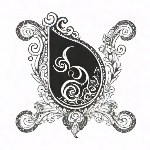 semi colon fancy tattoo design idea
