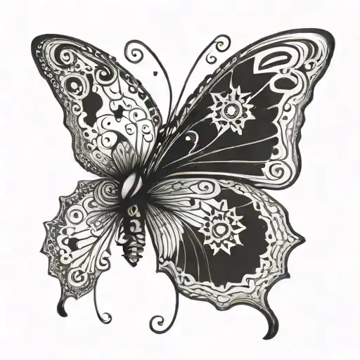 semi colon butterfly   tattoo design idea