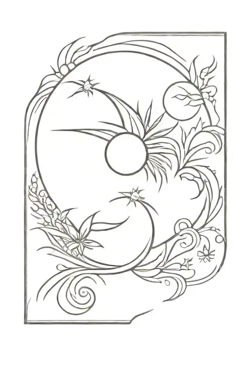 Pisces sun Cancer moon Aquarius rising sun tattoo design idea
