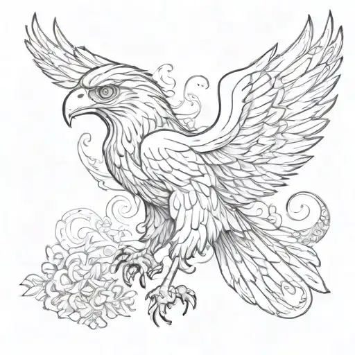 Iranian eagle tattoo design idea
