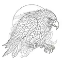 Iranian eagle tattoo design idea