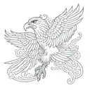 Iranian eagle tattoo design idea