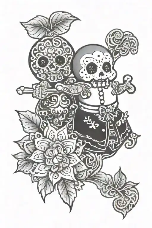 Licoris rouge and gingerbread tattoo design idea