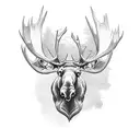 Moose Head  tattoo design idea
