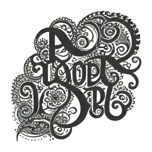 VIPUL word Typography tattoo design idea