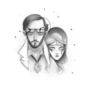 husband and mom tattoo design idea