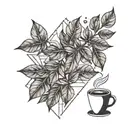 coffee beans tattoo design idea
